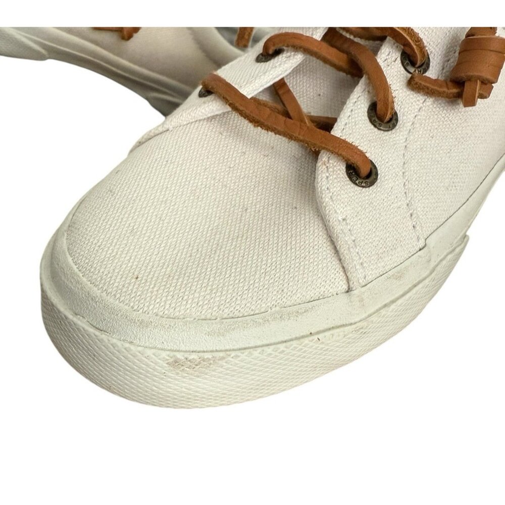 Sperry Topsider Women’s Size 6.5 High White Canvas Sneakers Shoes *PB - Picture 9 of 9